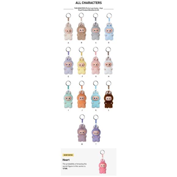 Pop Mart Pin for Love “?” Plush Keychain – Open Box - Picture 7 of 9